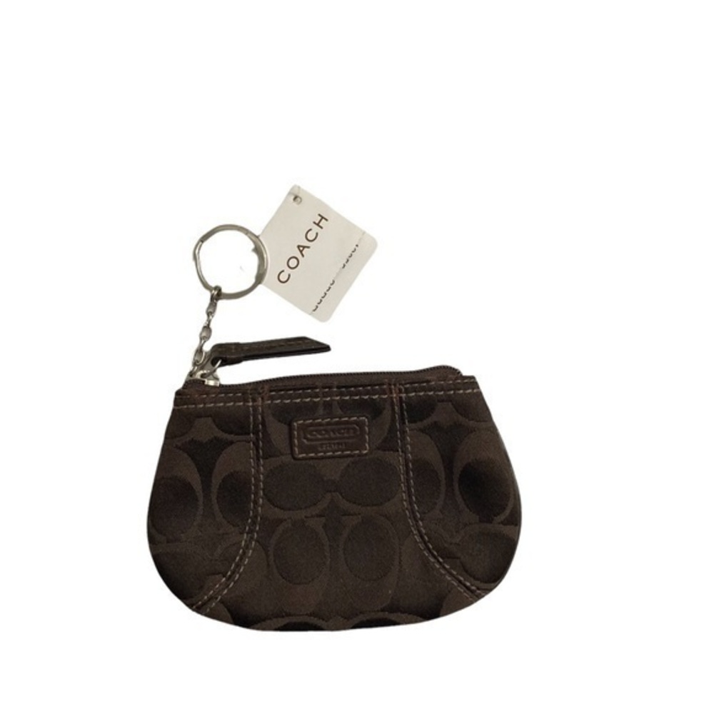 Coach vintage y2k rare brown signature c mini coin wallet pouch nwt new